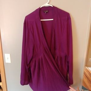 Pleated front blouse